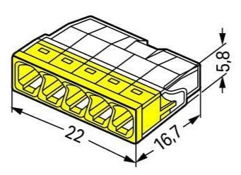 WAGO 2273-205 svorka 5x 0,5-2,5mm2 bezšroubová