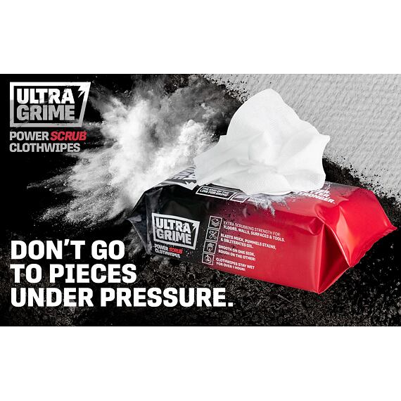 ULTRAGRIME čistící ubrousky PRO POWER SCRUB XXL 38*25cm, super silné, drsnější, 80ks, 59201