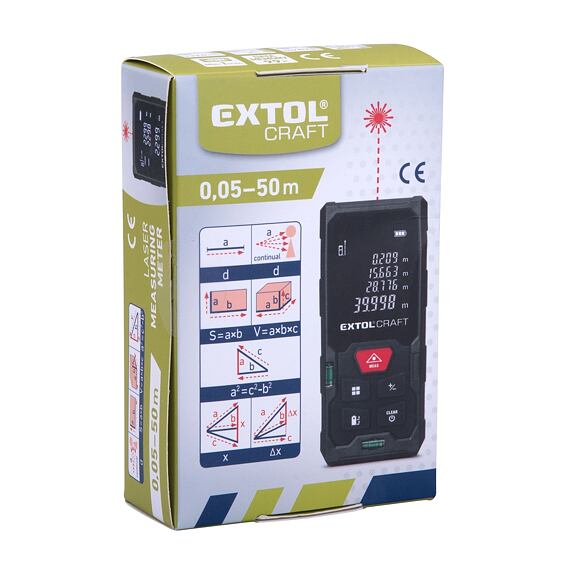 EXTOL CRAFT laserový merač vzdialeností 50m, 0,05 - 50m, 920202