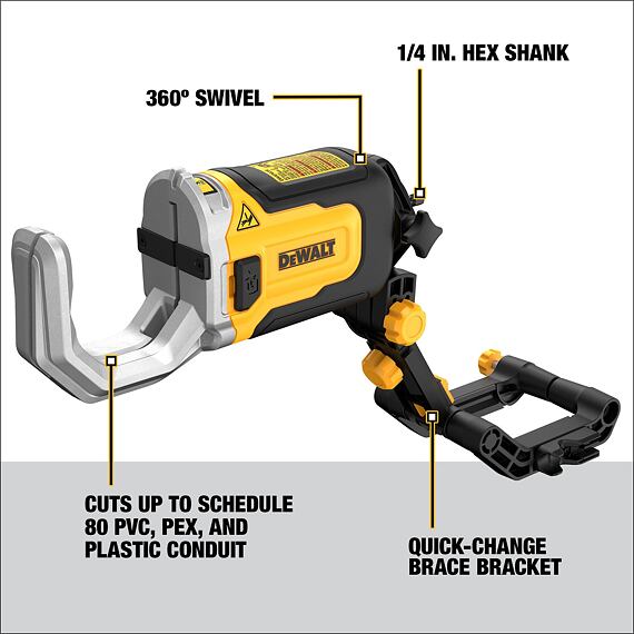 DeWalt DT20560 řezák hadic a PVC trubek do 50mm, nástavec na rázový utahovák