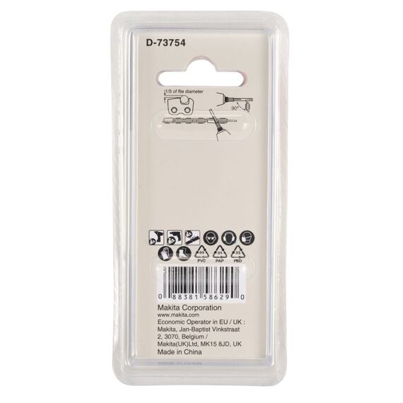 MAKITA D-73754 pilník kulatý průměr 4,5mm pro broušení řetězu upnutí 1/4" 6-ti hran do vrtačky