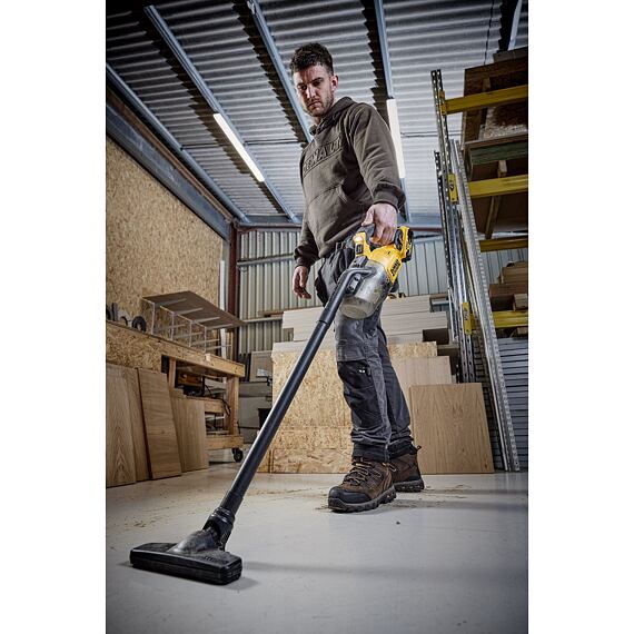 DeWalt DCV501LN aku vysavač 18V XR, třída "L", pratelný HEPA filtr, bez baterie