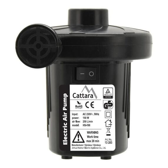 CATTARA pumpa vzduchová 230V, 250l./min., adaptéry, nafukování i vyfukování, 13283