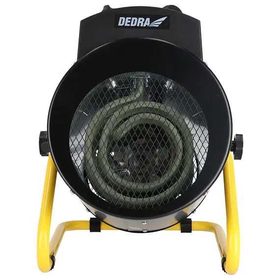 DEDRA ohřívač elektrický 2,5/5kW, 400V, kulatý, 366m3/h, termostat, tepelná pojistka DED9932B