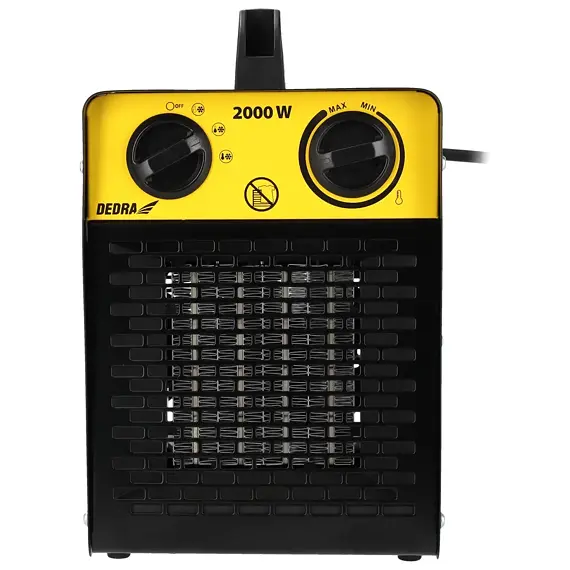 DEDRA ohřívač vzduchu 230V, 25/1000/2000W, proud vzduchu 148 m3/h., PTC keramické tělěso DED9930C1