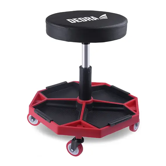 DEDRA N1500 dílenské sedadlo na kolečkách, výška 41-55cm, nosnost 136kg