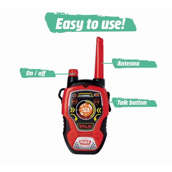 DICKIE vysílačky Walkie Talkie Fun dětské, baterie 6*AAA součástí, D18195