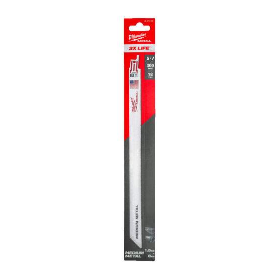 MILWAUKEE 48475189 pilky do ocasky Sawzall B. 300*18Tpi, balení 5ks, nerez, ocel