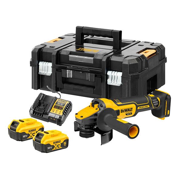 DeWalt DCG409P2T aku úhlová bruska 18V/54V/2*5Ah FLEXVOLT ADVANTAGE, 125mm, TSTAK