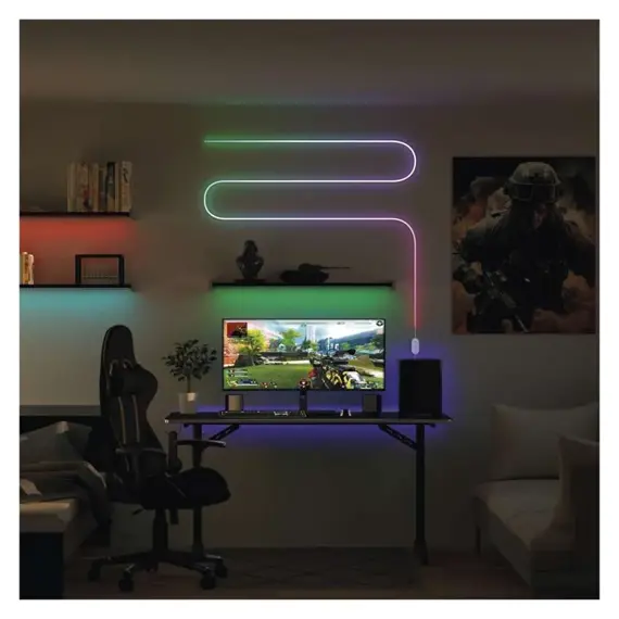 EMOS GoSmart ohebný LED pásek NEON bílý, 5 m, 33 W, RGBIC stmívatelný, WiFi, ZPW513I