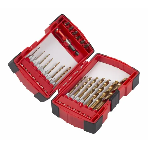 KREATOR sada bitů a vrtáků s 1/4" stopkou, 21ks KRT064910