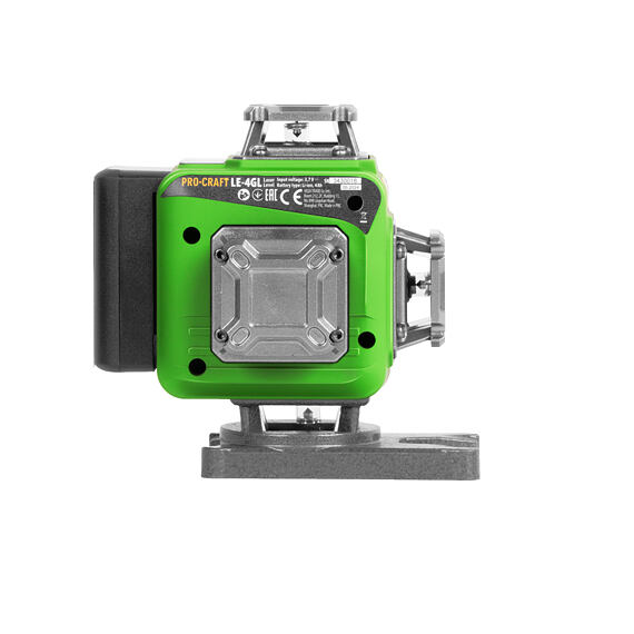 PROCRAFT LE-4GL laser křížový, ZELENÝ, samonivelační, linka 1cm nad zemí, aku 3,7V/4Ah