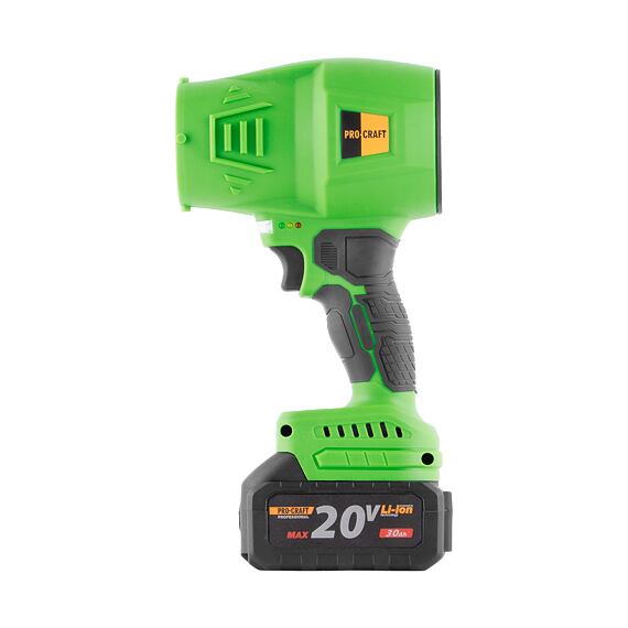 PROCRAFT PB18 aku fukar 20V/3Ah, rychlost vzduchu 164 km/hod., bezuhlíkový motor