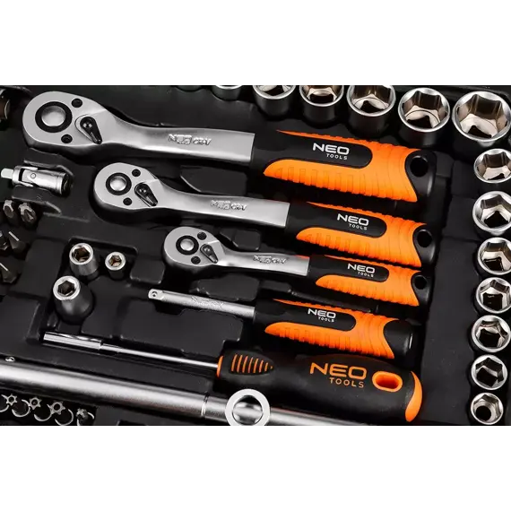 NEO gola sada 1/2"+3/8"+1/4", 220-ti dílná, OP klíče, 10-220