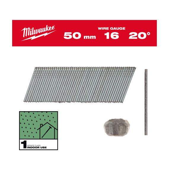 MILWAUKEE 4932492585 Hřebíky 16G 20 50mm G SC1 - 2000ks