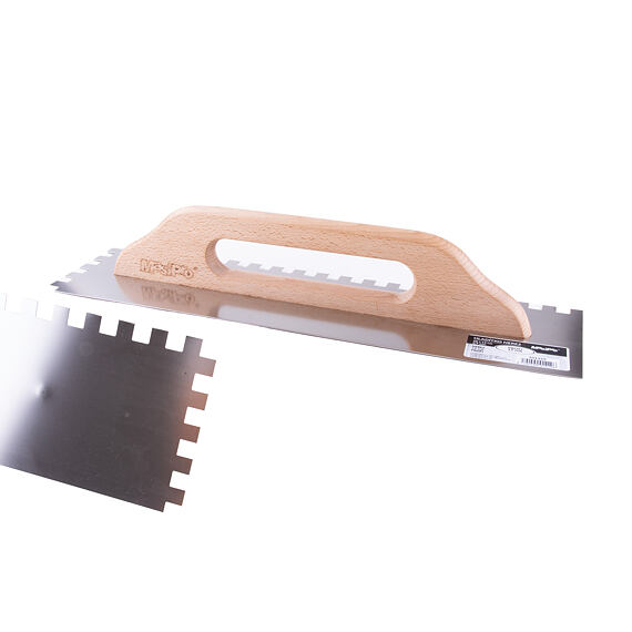 MasiPro hladítko zubaté nerezové 480*130mm, zub 12mm 101429