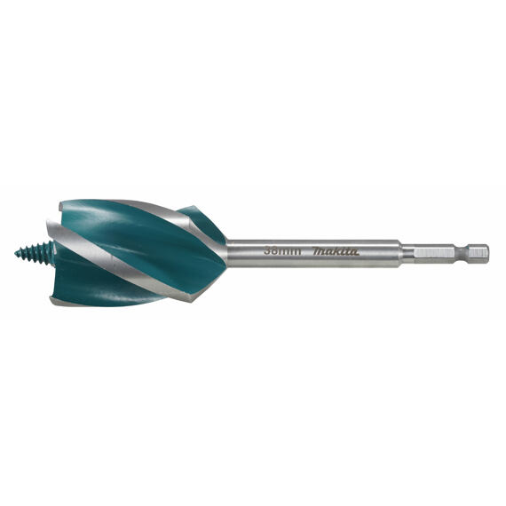 MAKITA E-26727 vrták do dřeva 38*165mm, čtyřbřitý, stopka šestihran 1/4" i pro rázové utahováky