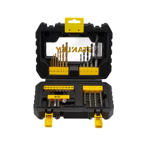 STANLEY STA88550 sada vrtáků do kovu TITANIUM, 31-dílná, kufr