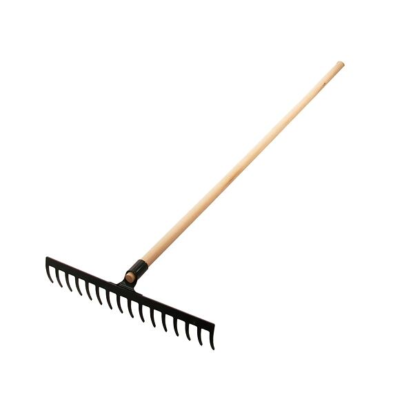 hrábě železné 16z, 45,5cm s násadou 150cm, PROFI, 465635