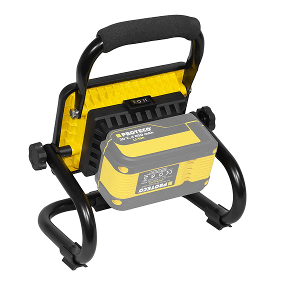 PROTECO svítilna aku 20W/20V, 1000/2000lm, bez baterie 51.10-AL-20-20
