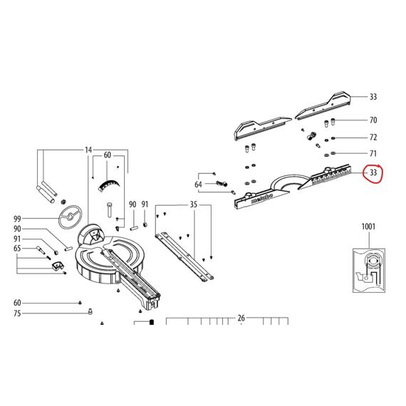 METABO 331050920 doraz KGS 305 M