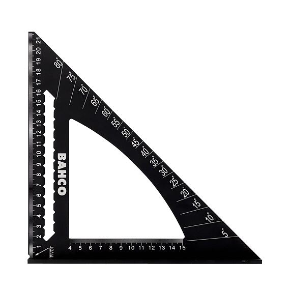 BAHCO úhelník tesařský 220mm, laserové značení, stupnice na spodní hraně, 9045-T-220