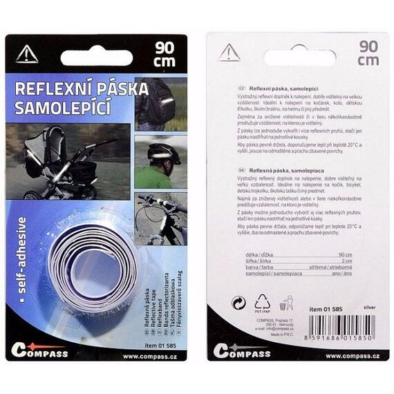 COMPASS páská reflexná samolepiaca 2*90 strieborná 01585