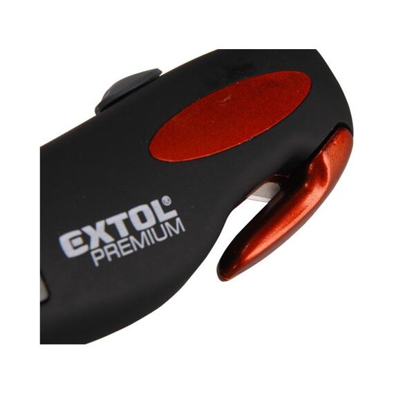 EXTOL Premium pneumerač digitálny EMERGENCY 5v1, LED svetlo výstražné, kladivko, rezák, 8863050 