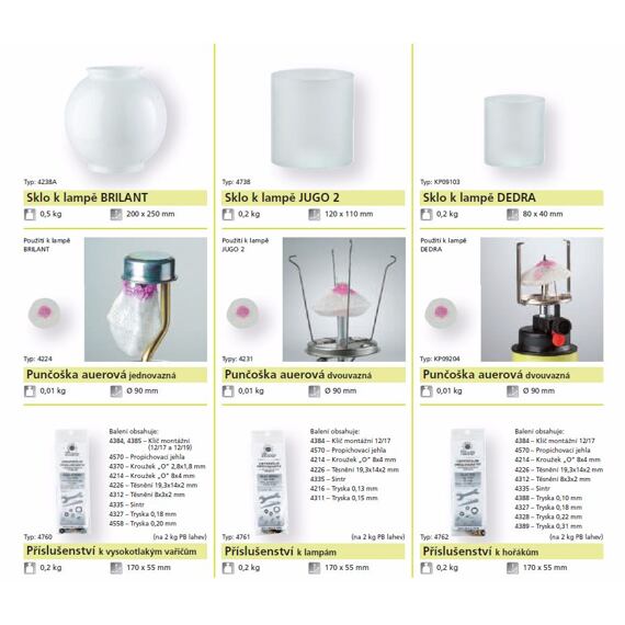 MEVA 4224 pančuška auerová jednoväzná k lampe BRILANT