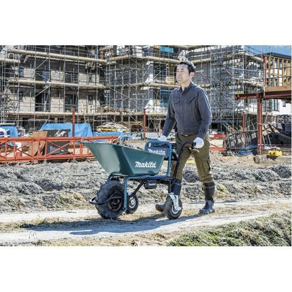 MAKITA DCU180Z aku přepravní kolečko, 18V bez baterie, max.130kg, 0-1,5/3,5km/hod, bez korby a koše