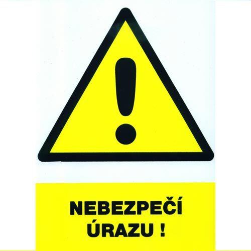 tabuľka - NEBEZPEČÍ ÚRAZU 588954
