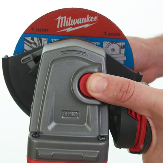 MILWAUKEE M18 CAG125XPDB-0X aku úhlová bruska 125mm, kolébkový vypínač, 18V bez baterie, kufr
