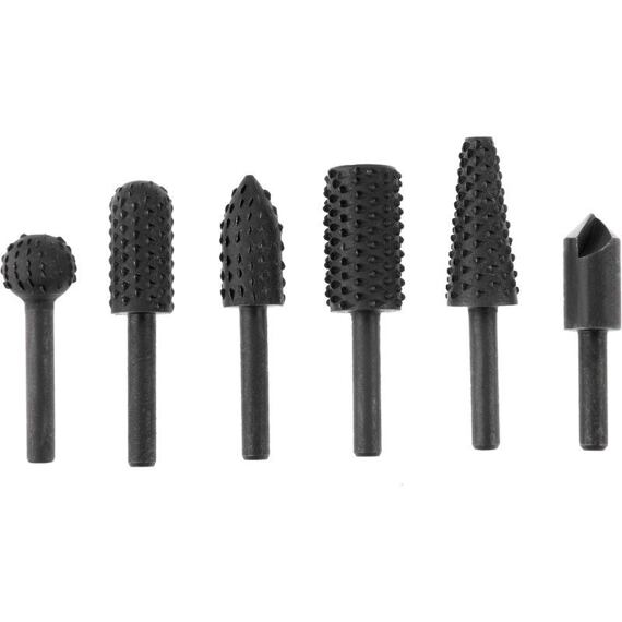 EXTOL Premium rašpľa rotačná do dreva, sada 6ks, driek 6mm, 8803701