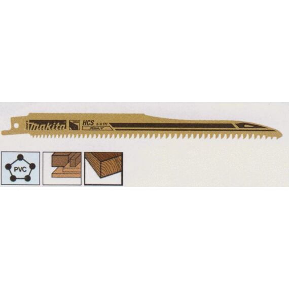 MAKITA B-05153 pílky do chvostovky 203mm, HCS 6,4/10,6, drevo, plasty 5ks