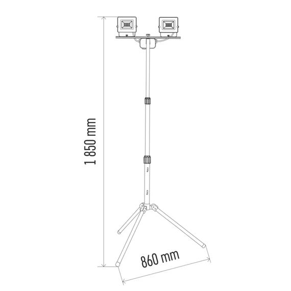 EMOS LED reflektor 2*20W na stativu, 3200lm, ZS2221.2
