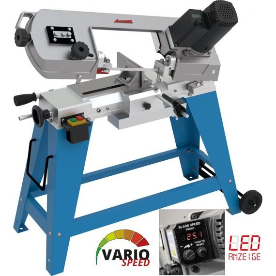 GÜDE MBSD 116 DIGITAL pásová pila na kov 550W, řez 100*140mm/pr.115mm, plynulá regulace, pás 1640mm