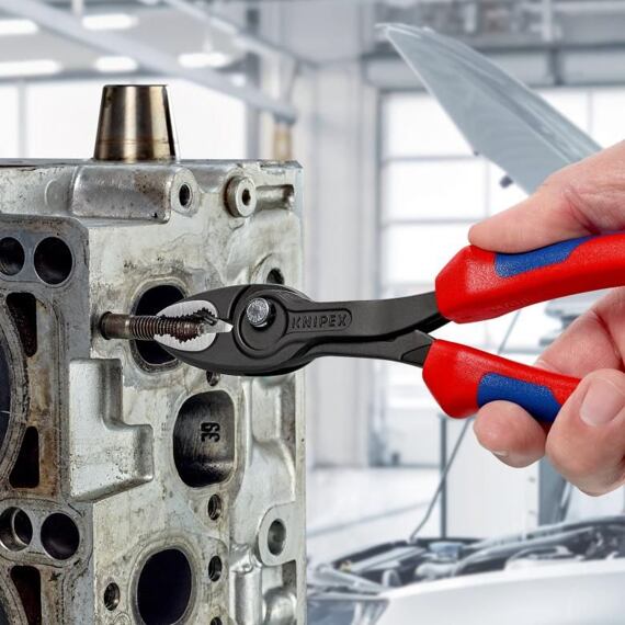 KNIPEX kleště s posuvným kloubem TwinGrip 200mm, čelní a boční úchop, 3-složková rukojeť 8202200