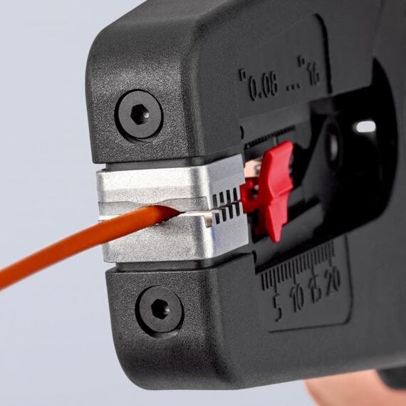KNIPEX kleště odizolovací automat PreciStrip 16, pro průřez 0,08 - 16mm2, parabolická čepel 1252195