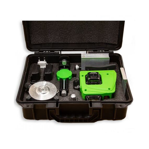 PROCRAFT laser křížový, ZELENÝ, samonivelační, linka 1cm nad zemí, aku 3,7V/4Ah, držák, LE-4G