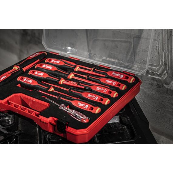 MILWAUKEE 4932479095 sada elektrikářských šroubováků 12 ks, v kufru