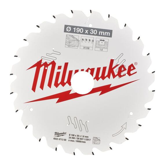 MILWAUKEE 4932471300 pílový kotúč 190*30*1,6mm, 24z