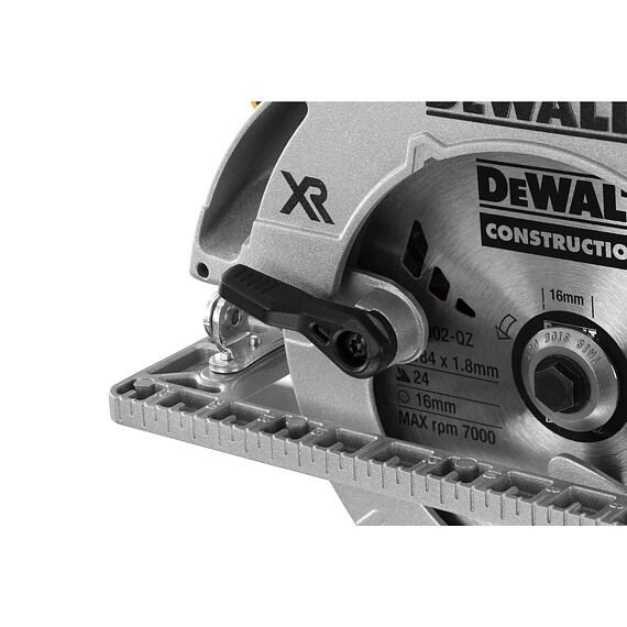 DeWalt DCS572NT aku okružná bezuhlíková píla 18V XR, prerez 58mm, kotúč 184*16mm, kufrík TSTAK