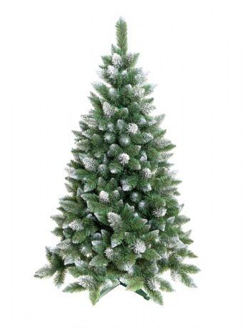 stromek vánoční ASPEN 220cm, zasněžené konce, stojánek