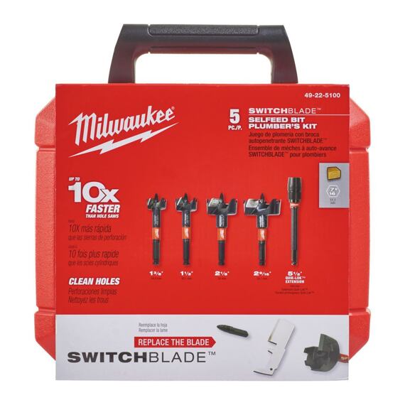 MILWAUKEE 49225100 súprava samorezných vrtákov SWITCHBLADE 4-dielna, pr.35/38/54/65mm