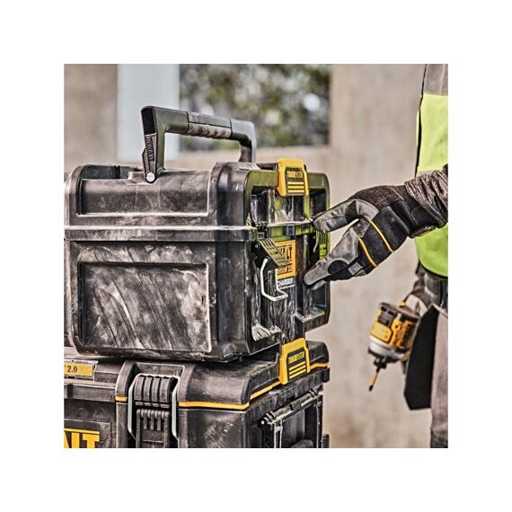 DeWalt DWST-83471 nabíjací box/dvojitá nabíjačka 18V a 54V, 2*USB port, ToughSystem 2.0