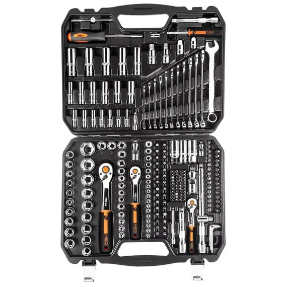 NEO TOOLS gola sada 1/2"+3/8"+1/4" + očkoploché klíče, 219ks, 10-076
