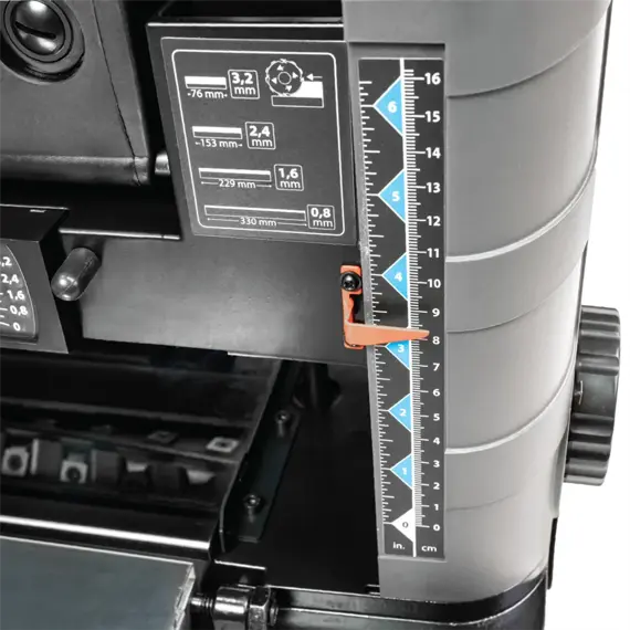 IGM PS33 tloušťkovací stolní fréza, spirálový žiletkový válec, max.š.330mm, výška 156mm
