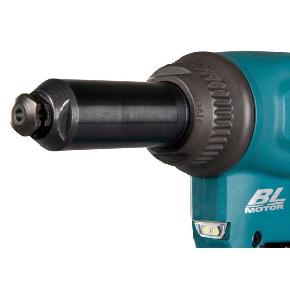 MAKITA DRV150ZJ aku nýtovačka 18V LXT, nýty 2,4 - 4,8mm, ocel, nerez, tažná síla 10000N, MAKPAC