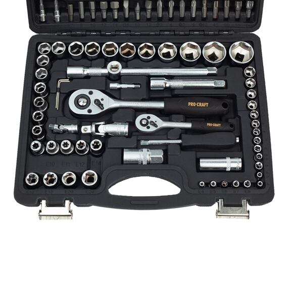 PROCRAFT gola súprava 1/2"+1/4", 108-dielna, predĺžená hlavica, WS108/72