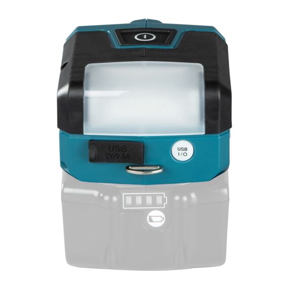 MAKITA DML817 aku svítilna LED 18V LXT, 300lm kombi svícení, 150lm čelní/horní svícení, bez baterie
